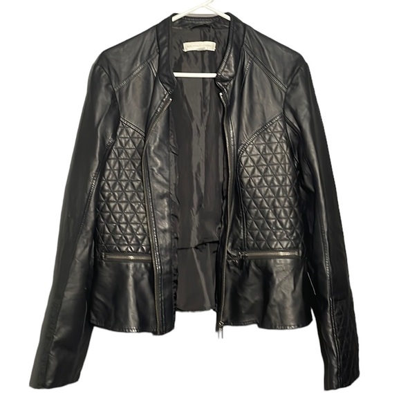 NEW YORK & CO Black Faux Leather Jacket - Picture 2 of 12